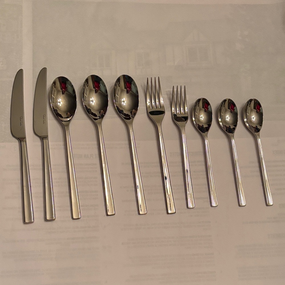 Sleek Silver Flatware Set